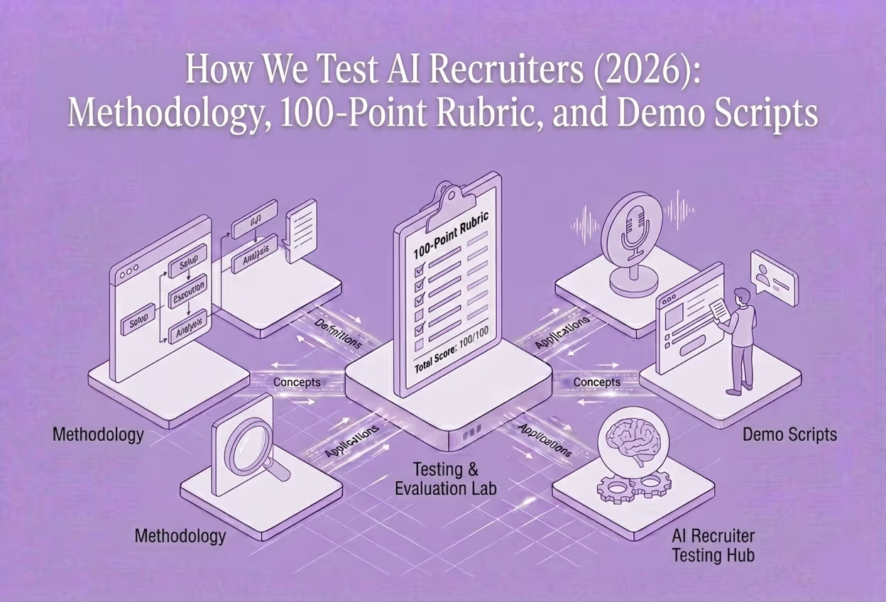 How We Test AI Recruiters (2026): Methodology, 100-Point Rubric, and Demo Scripts